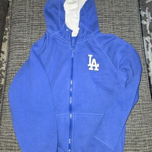 Womans Small Blue LA Dodgers Full Zip Sweatshirt